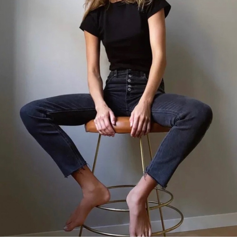 DENIM FORUM (Aritzia) | Washed Black Yoko High Rise Jeans